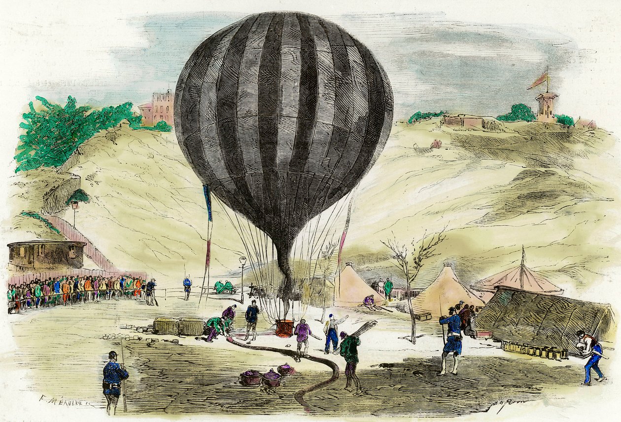 Paris Headquarters from 1870: View of One of the Balloons Used for Communication by French School