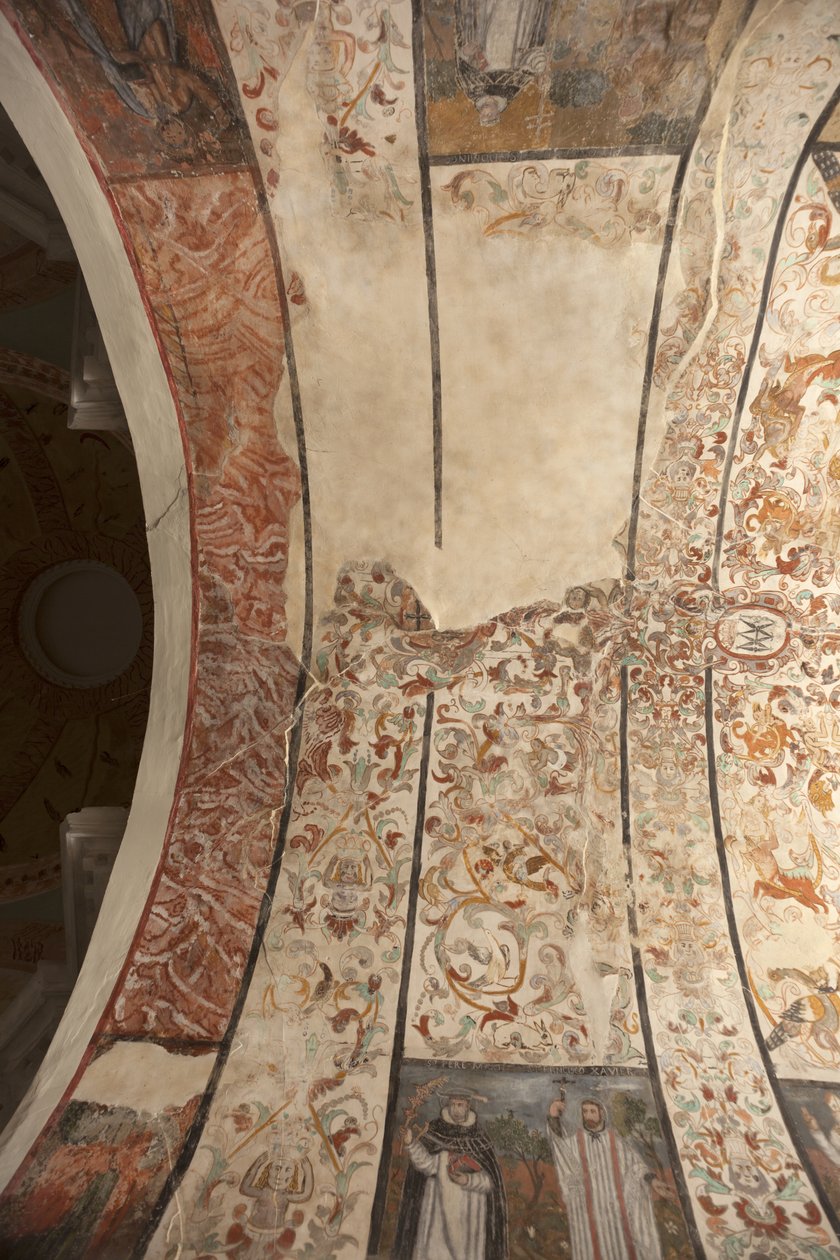 Parish Church of Mare de Déu de Solers. Interior. The Nave, The Ceilings. Mural Paintings. 16th Century (?) by French School