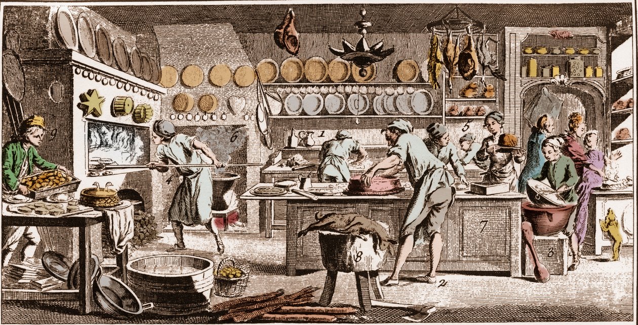 Pastry cook - The Great Encyclopedie, ou Dictionnaire Raisonne des Sciences, des Arts et des Metiers (Encyclopedia or Dictionary of the Sciences, Arts and Professions) by Denis Diderot and Jean d