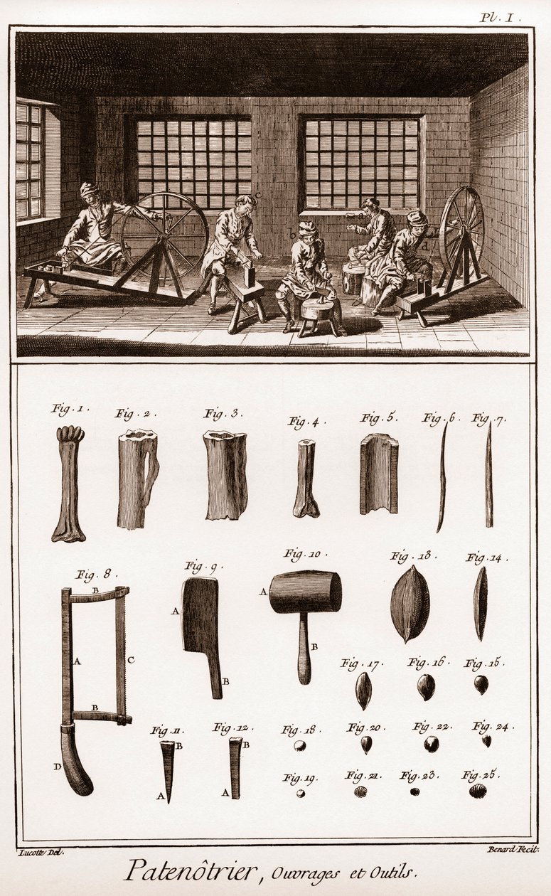 Patenotrier (manufacturer of the rosary) - work and tools - 