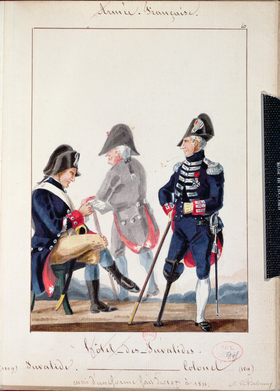 Patients at the Hotel des Invalides, 1809-11 by French School