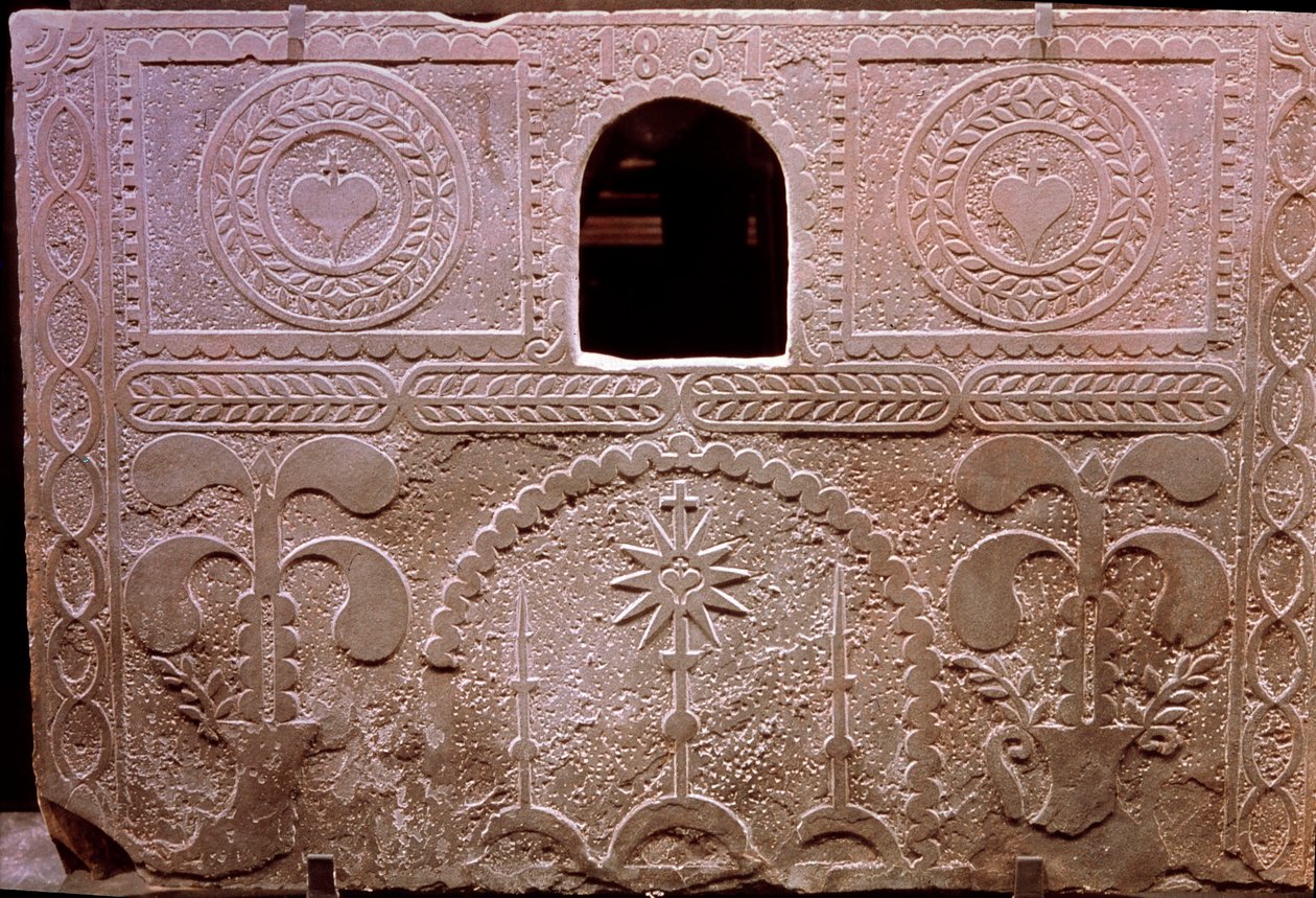 Peasant fireplace plate by French School