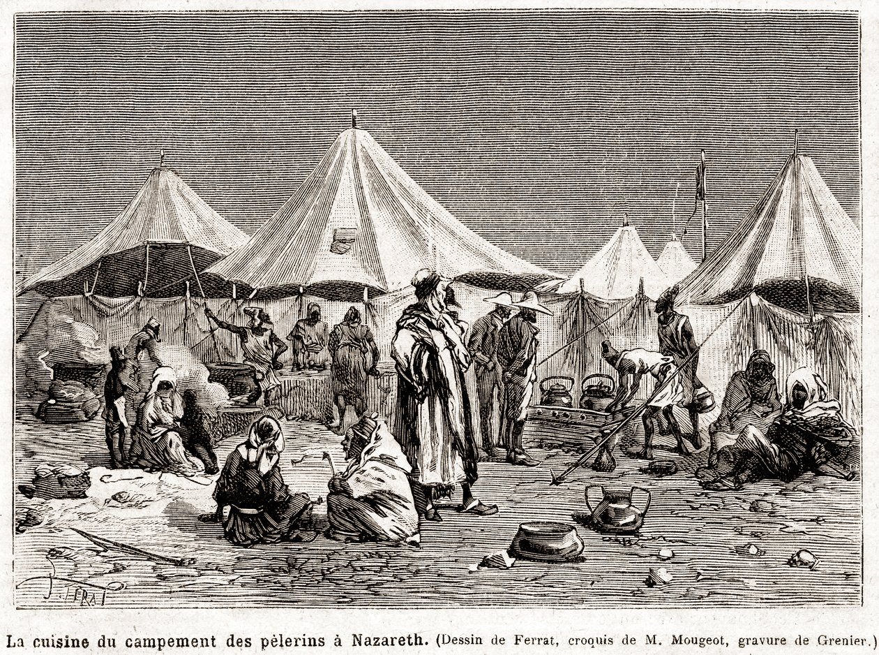 Penitence Pilgrimage to the Holy Places from 25 April to 8 June 1882 (engraving) by French School
