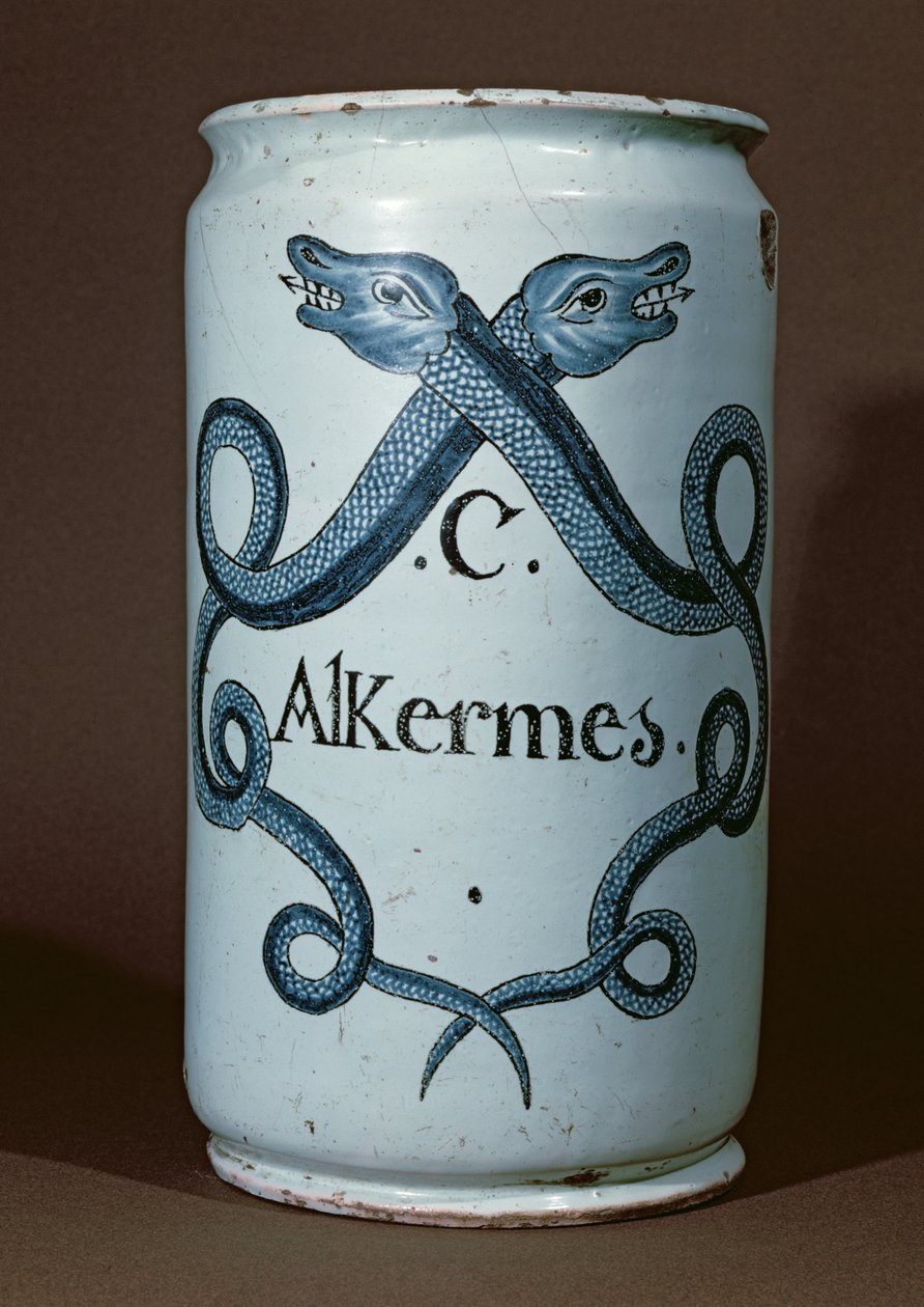 Pharmaceutical jar for alkernes, from Rouen, c.1770 by French School