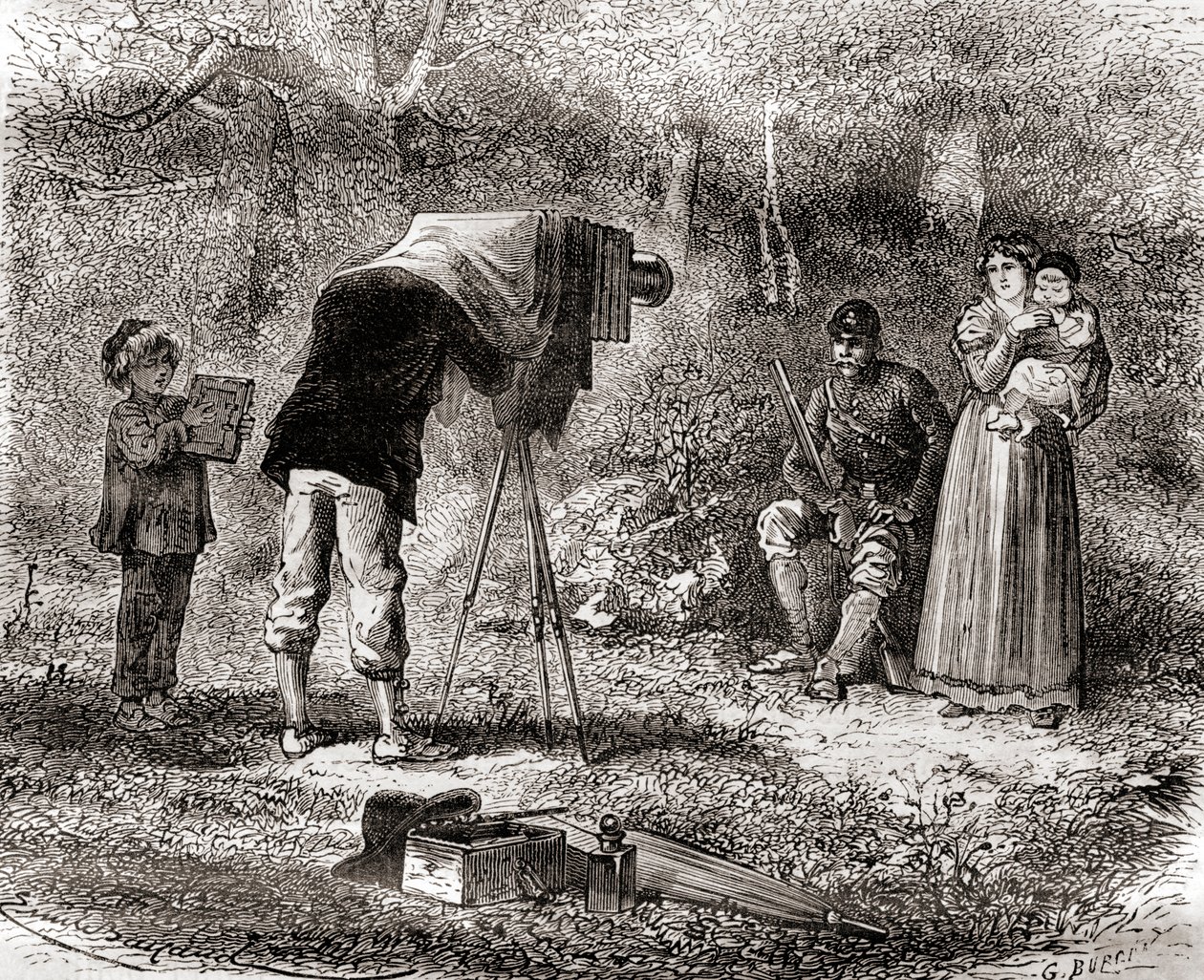 Photography in the 19th Century, from Les Merveilles de la Science, Published c.1870 by French School
