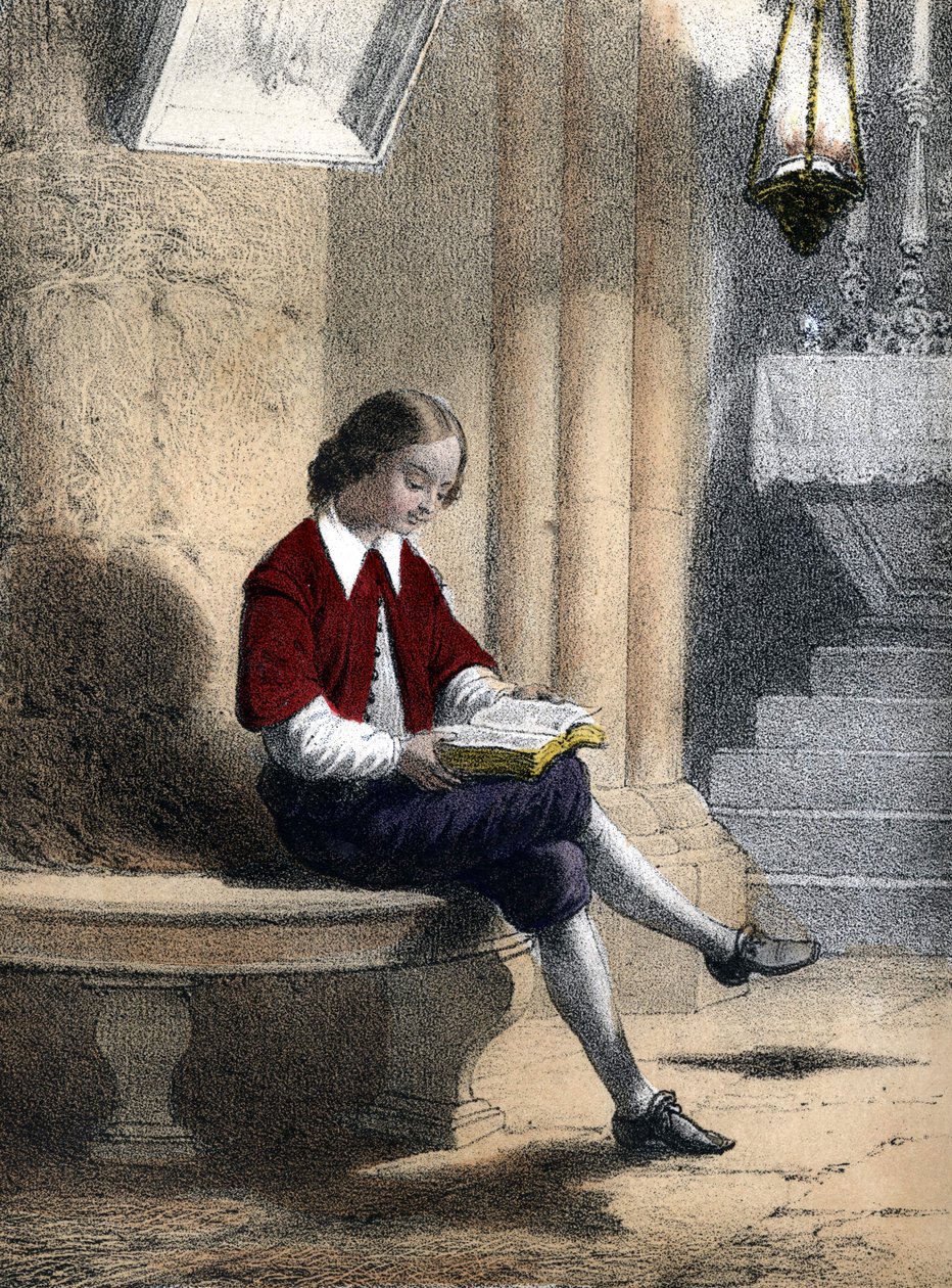 Pierre Gassendi (1592 - 1655): sitting under the lamp suspended from the vault, he began to read - in 