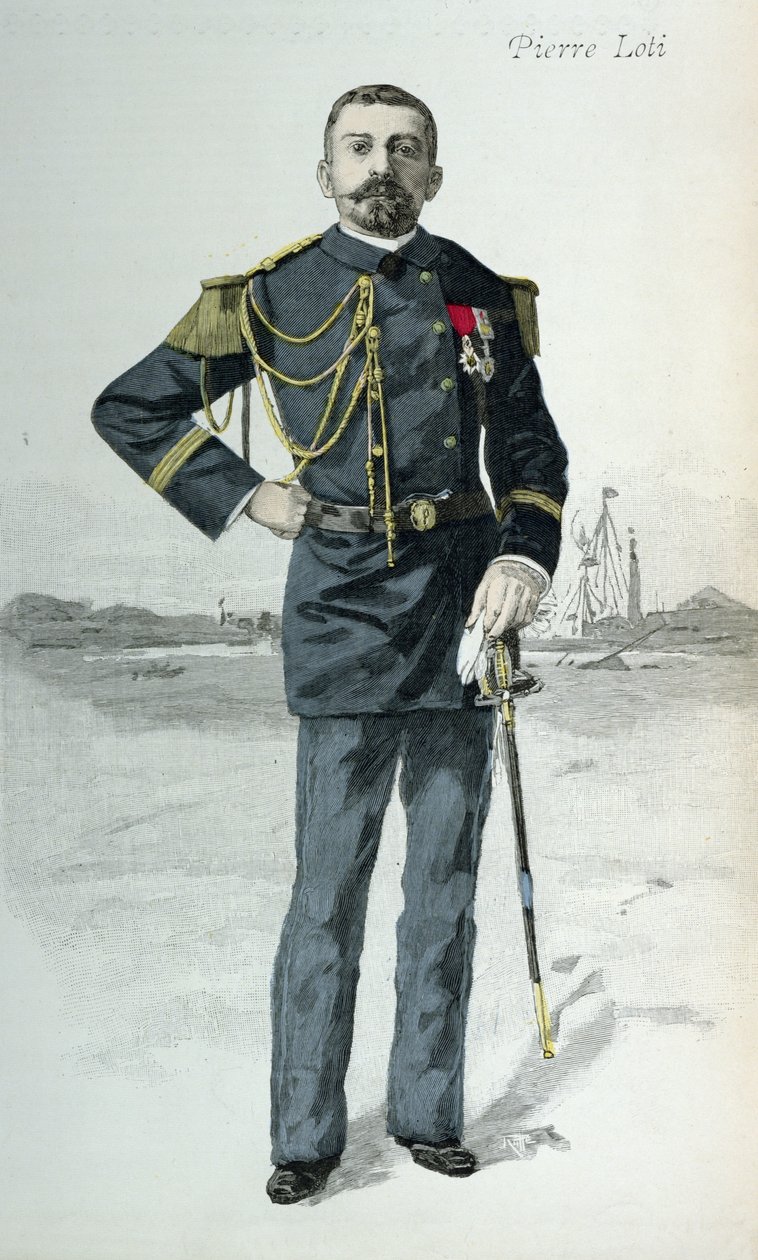 Pierre Loti (1850-1923), cover illustration of La Revue Illustree, 1st October 1889 by French School