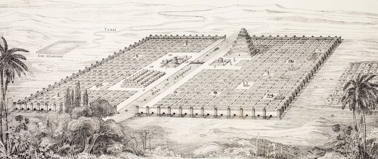 Plan of the City of Babylon, Mesopotamia, Around the 5th Century BC According to Herodotus by French School