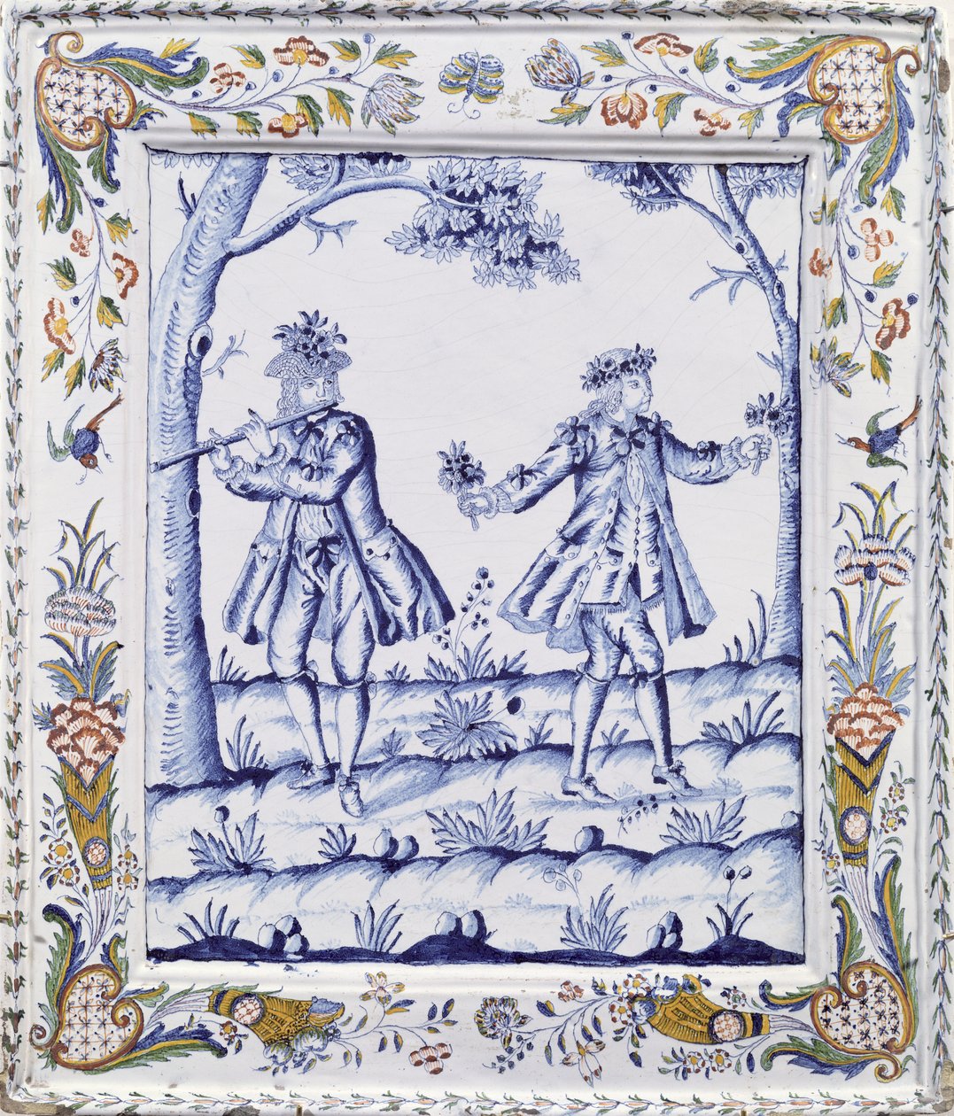 Plaque depicting a scene from The Magic Flute by French School