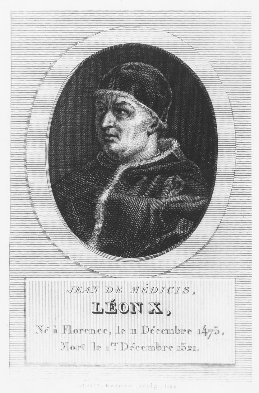Pope Leo X, Giovanni di Lorenzo de Medici by French School