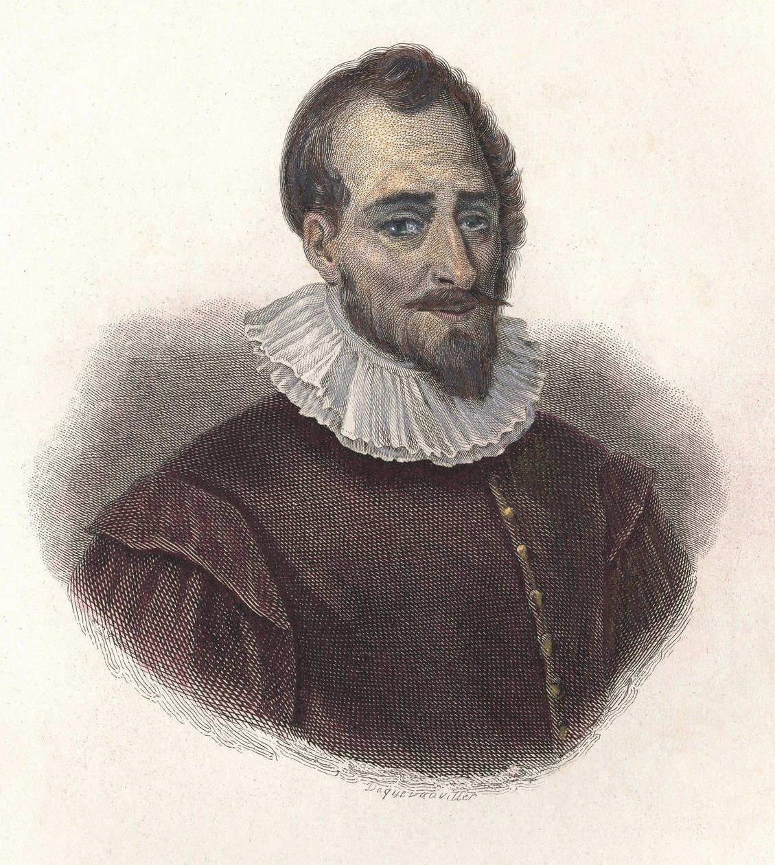 Portrait of Adam de Craponne (1527-1576), French mathematician and engineer. In 