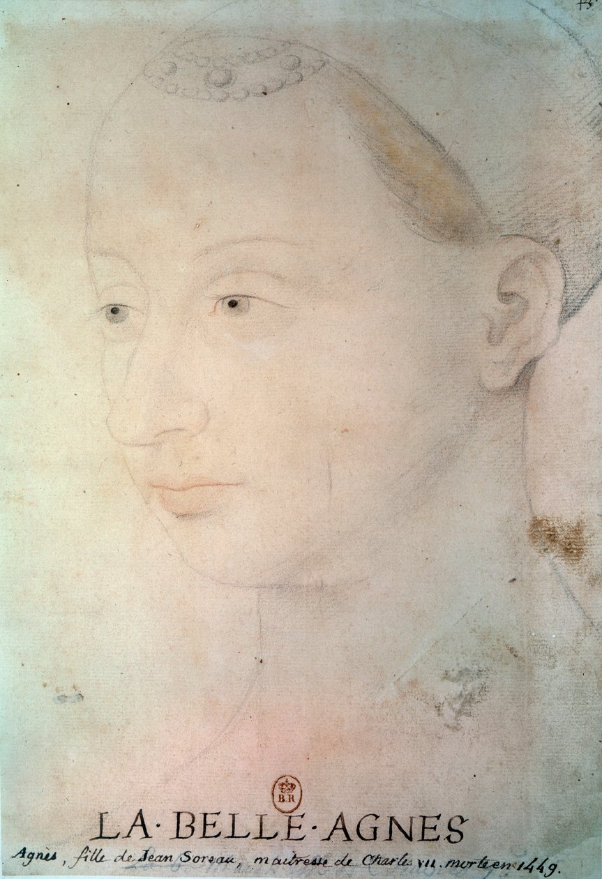 Portrait of Agnes Sorel (1422-1450) by French School