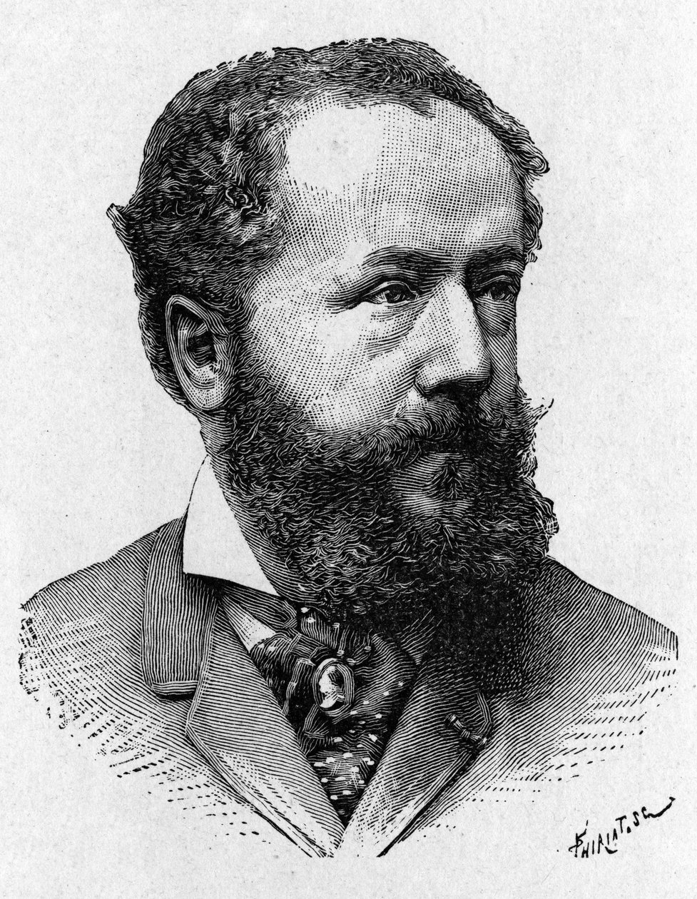 Portrait of Albert Tissandier, Brother of Gaston Tissandier, French Aeronaut - in Album of Science; Illustrious Scientists; Great Discoveries 1896 by French School
