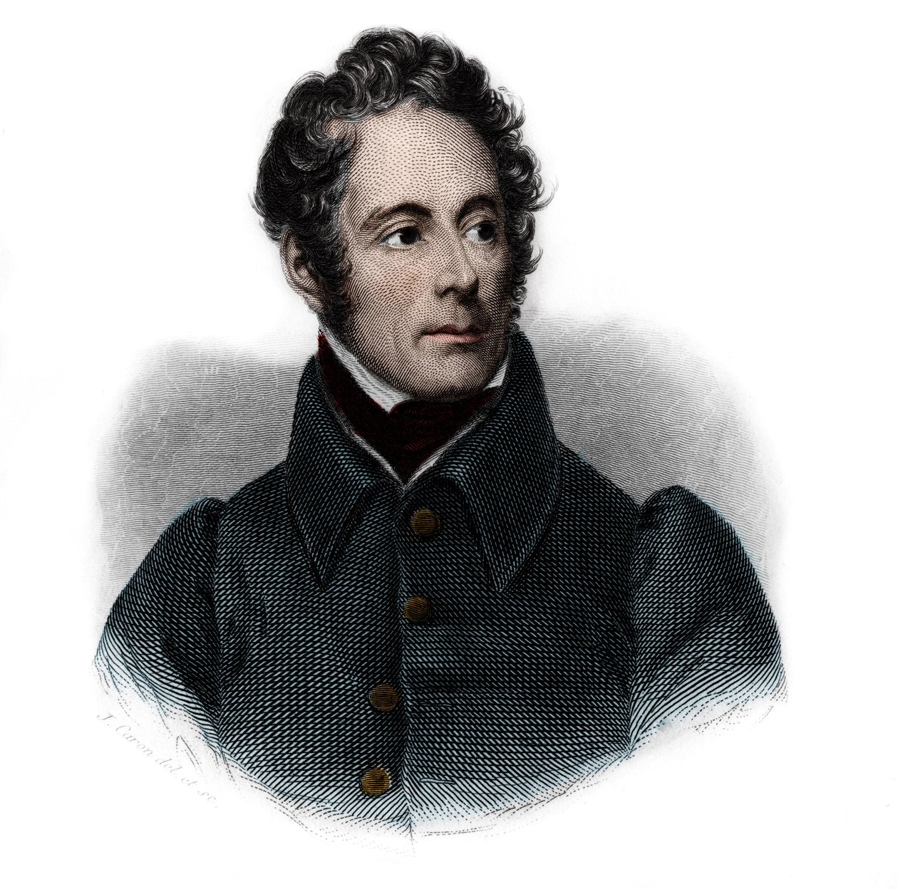 Portrait of Alphonse de Lamartine (1791-1869), French writer, poet and politician. in 