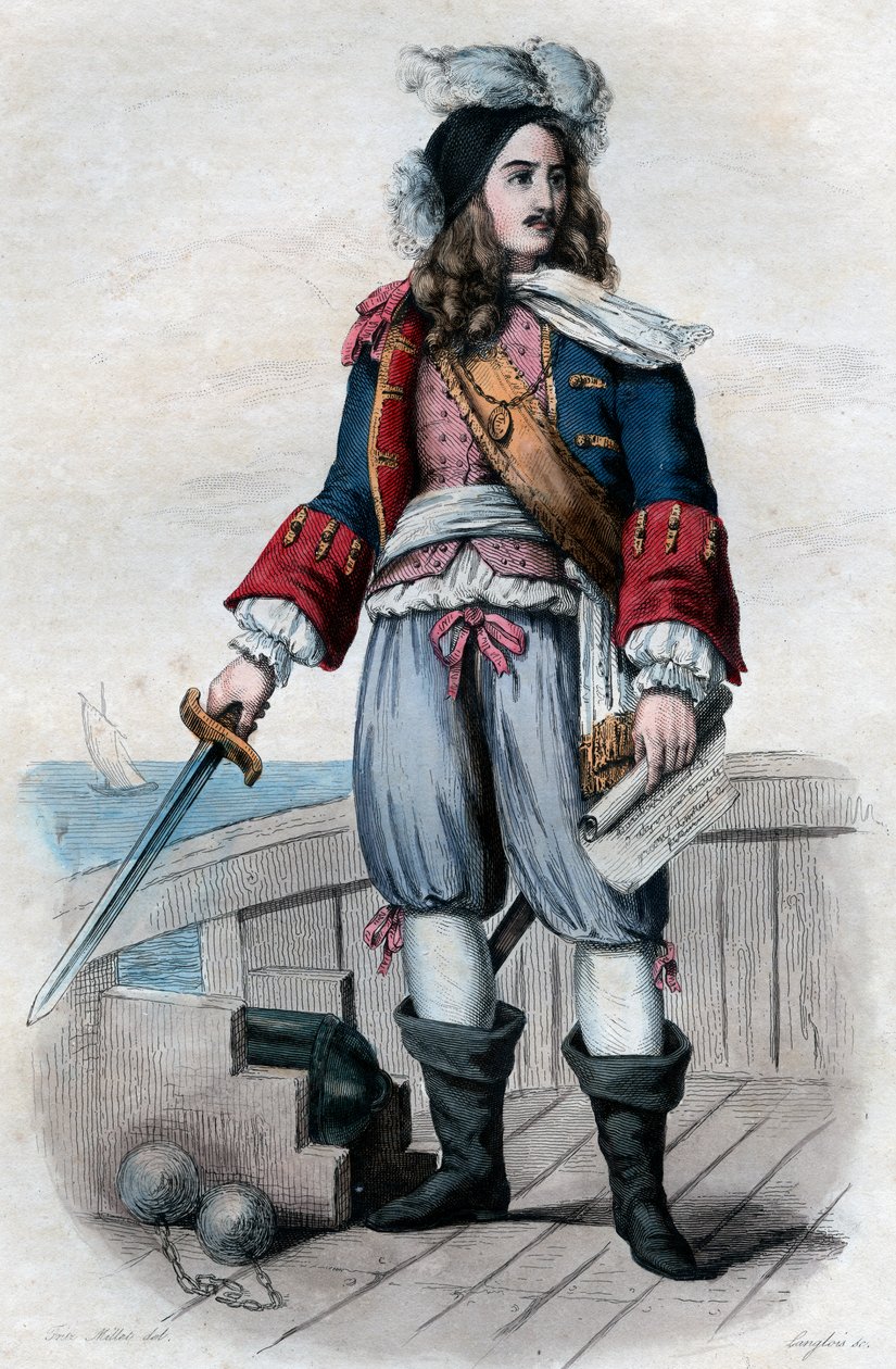 Portrait of Anne Hilarion de Costentin, comte de Tourville, French naval commander by French School