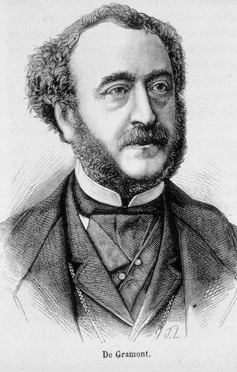 Portrait of Antoine Agenor, Duke De Gramont, French diplomat and politician (1819 - 1880) - in L