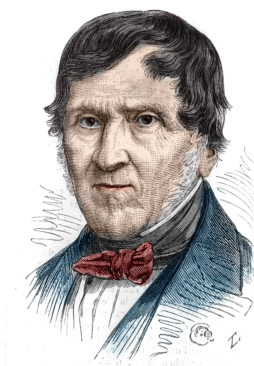 Portrait of Antoine Becquerel, French physicist. Engraving in Le Monde Illustré n°1086 of February 2 by French School