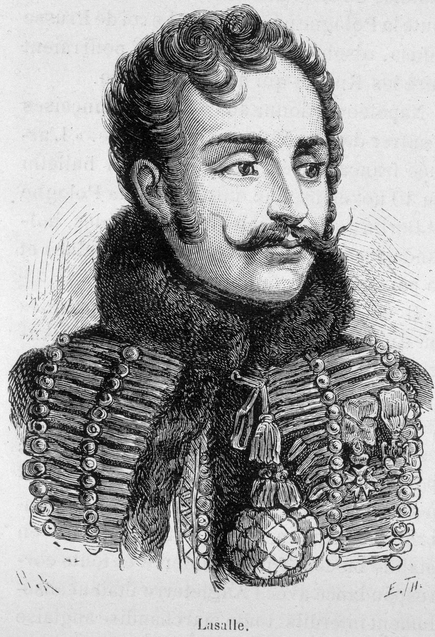 Portrait of Antoine Charles Louis, Count of Lasalle, French General (1777 - 1809), killed at the Battle of Wagram - in L
