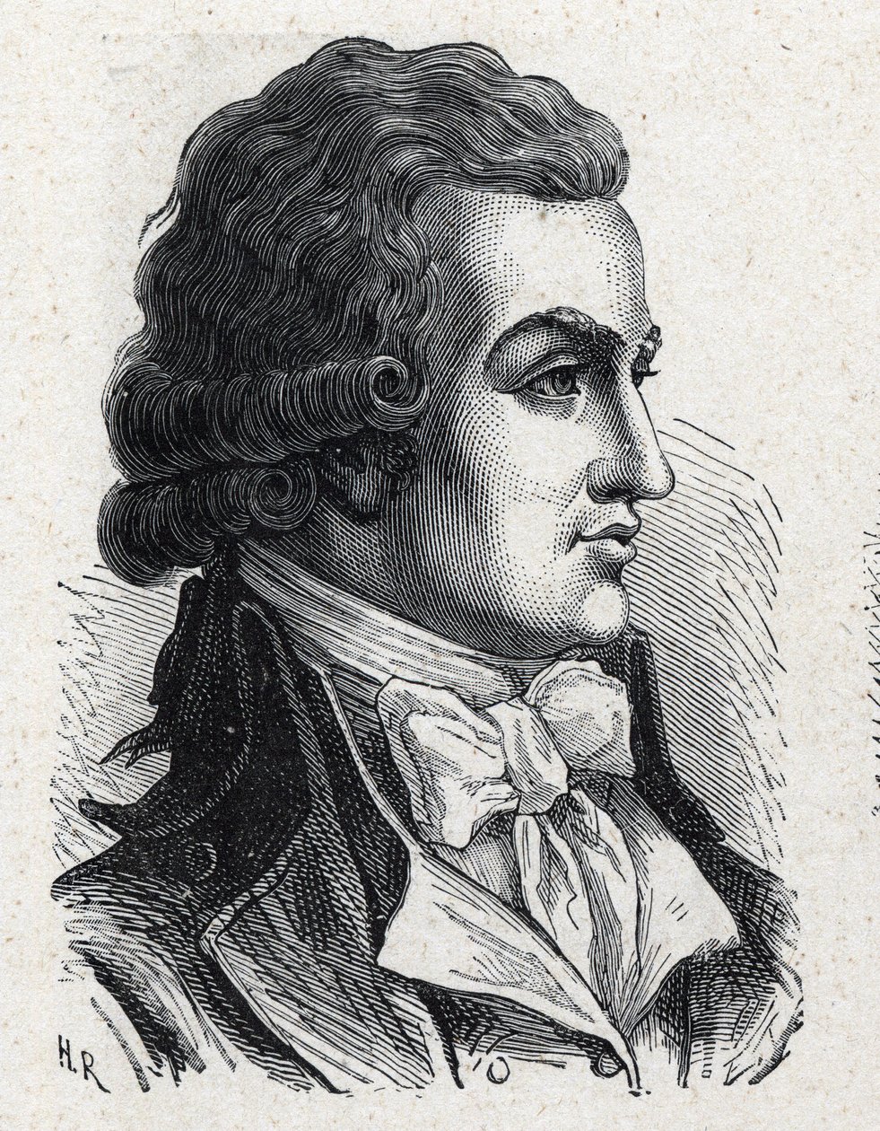 Portrait of Antoine Pierre Joseph Marie Barnave (1761-1793) French politician. Engraving from 1889. Private collection by French School