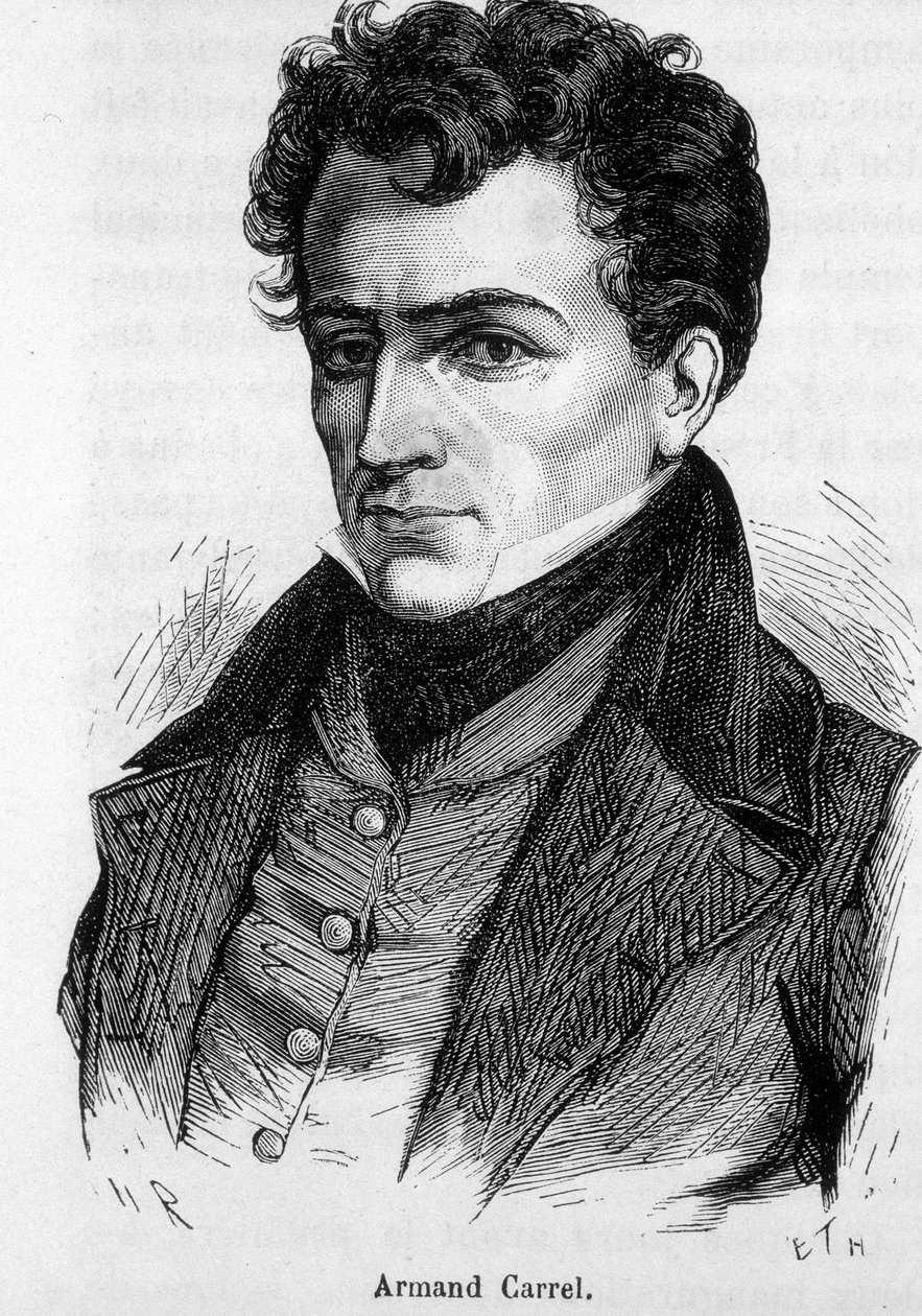 Portrait of Armand Carrel, French journalist and political writer (1800-1836) by French School