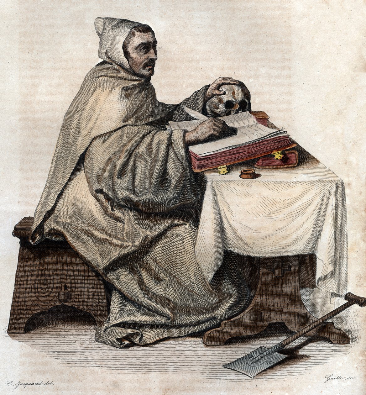 Portrait of Armand Jean le Bouthillier de Rance, founder of the Trappist Cistercians by French School