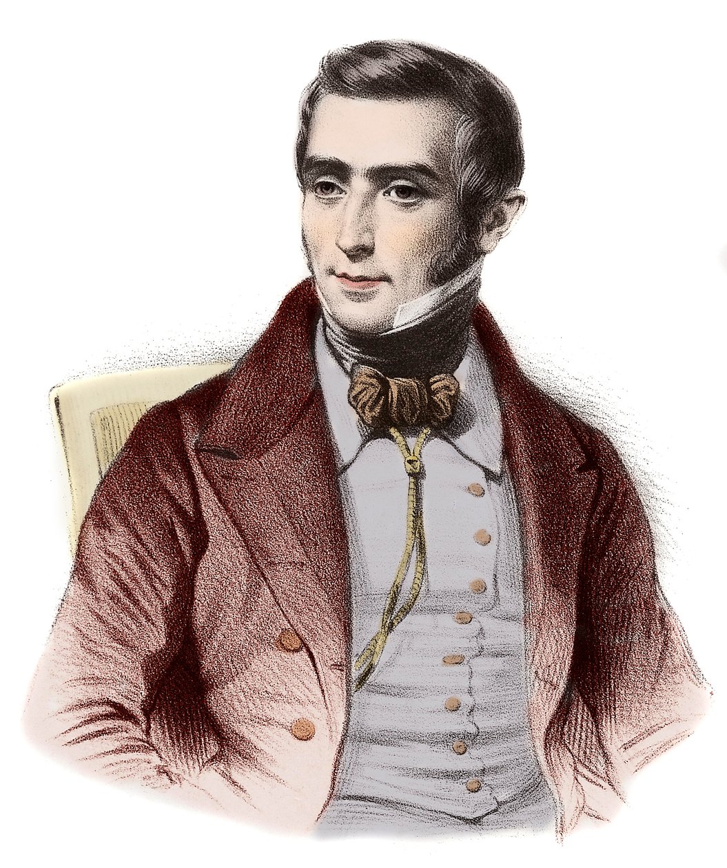Portrait of Augustin Eugene Scribe (1791-1861), French novelist - Portrait of Eugene Scribe (1791-1861), French author of comedies of morals by French School
