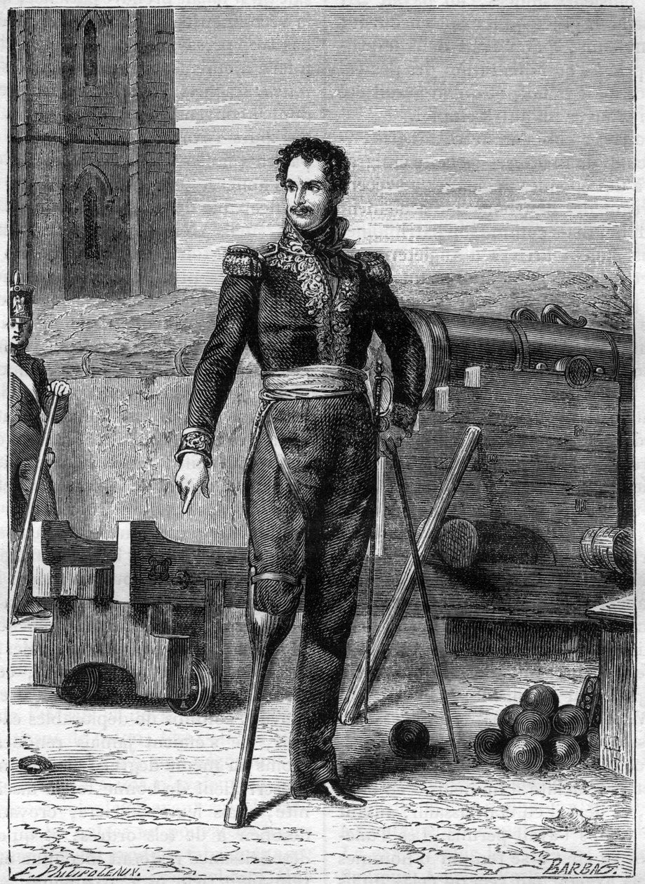 Portrait of Baron Pierre Yriex Daumesnil (1776-1832) - Portrait of Pierre Yriex Daumesnil (1776-1832), French general - in Histoire de l