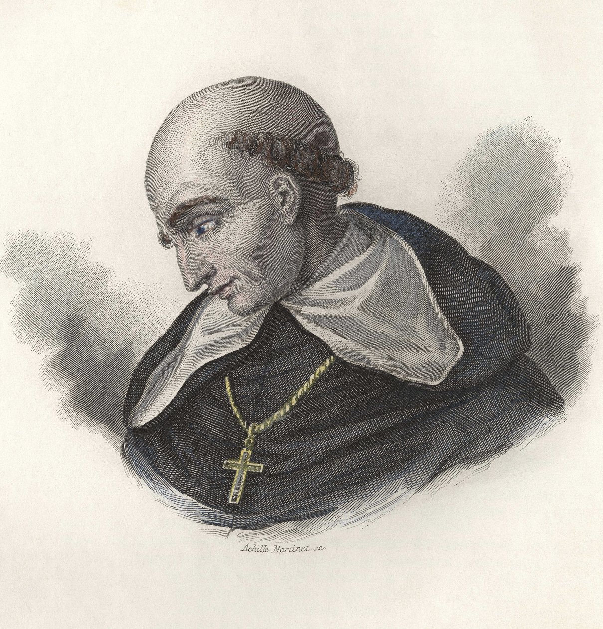 Portrait of Bartolome de Las Casas (1472-1566), Spanish Dominican brother and bishop of Chiapas. in Portraits of Useful Men by French School