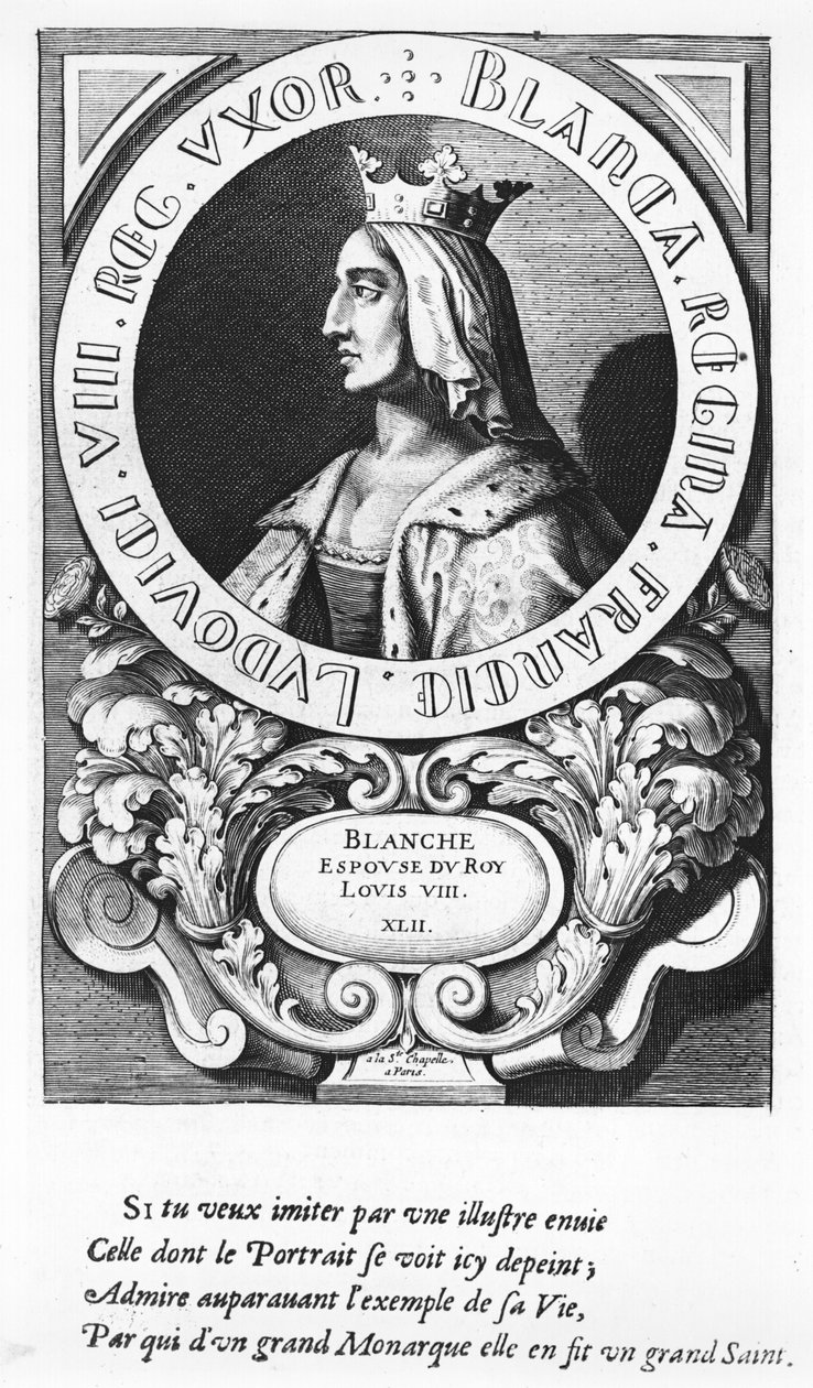 Portrait of Blanche de Castille (1185-1252) by French School