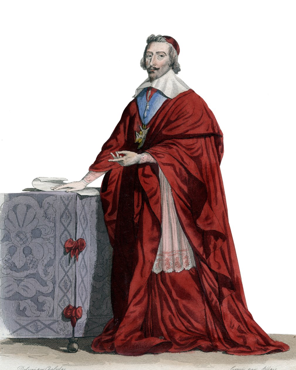 Portrait of Cardinal Richelieu (Armand Jean du Plessis) (1585-1642), French clergyman, noble, and statesman by French School