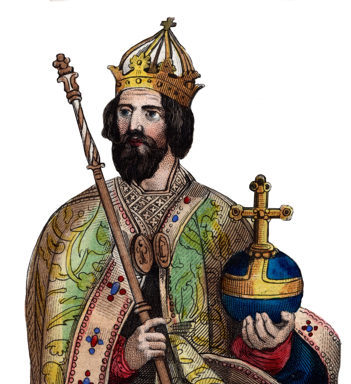 Portrait of Charlemagne, King of the Franks by French School