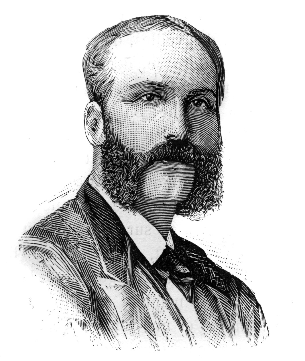 Portrait of Charles Baihaut, French politician. Engraving in 