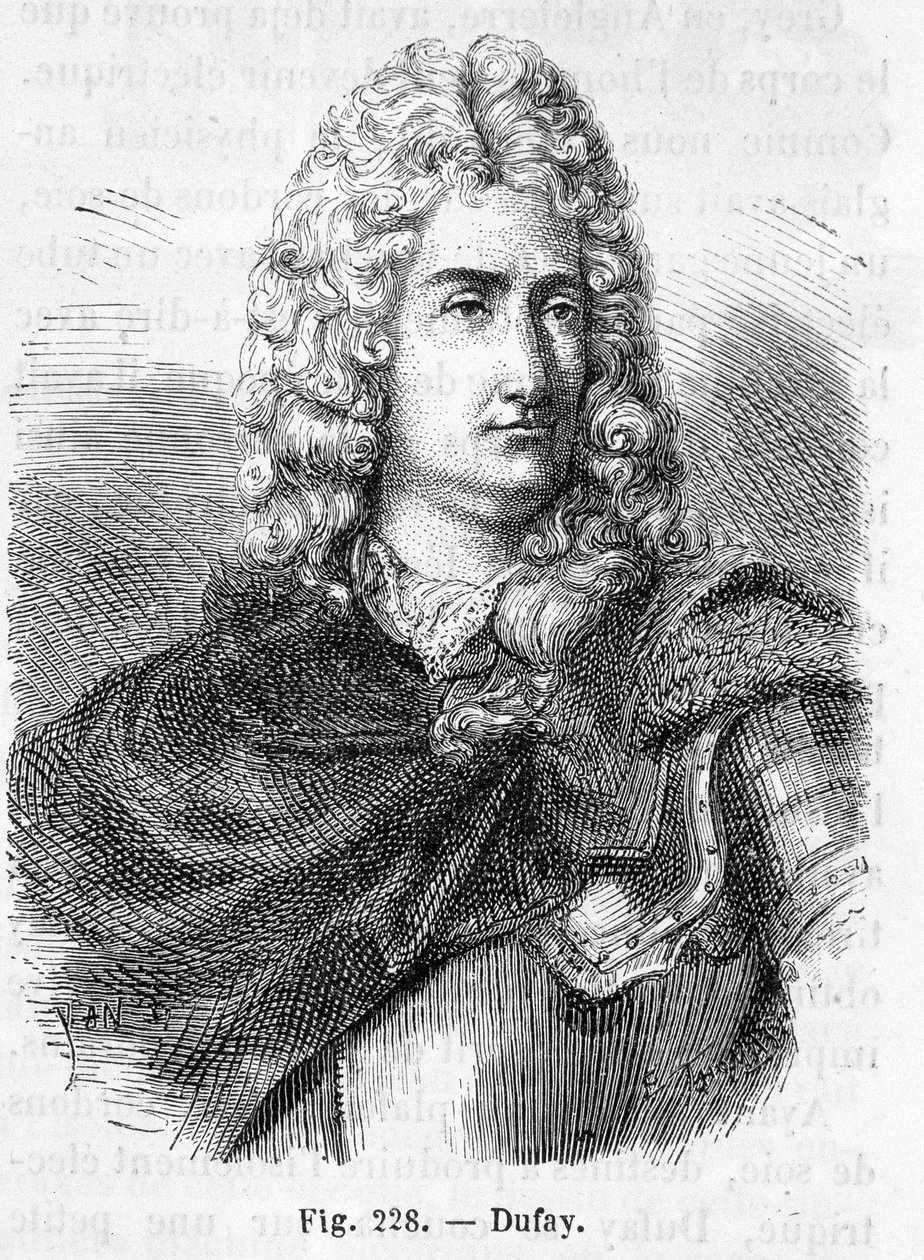 Portrait of Charles François Du Fay (Dufay?) (1698 - 1739), French chemist and physicist in Histoire de France by Henri Martin by French School