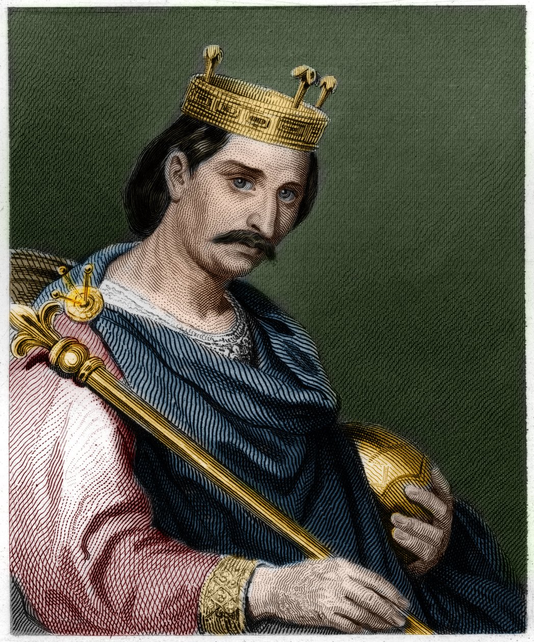 Portrait of Charles II the Bald (823-877), King of France - in 
