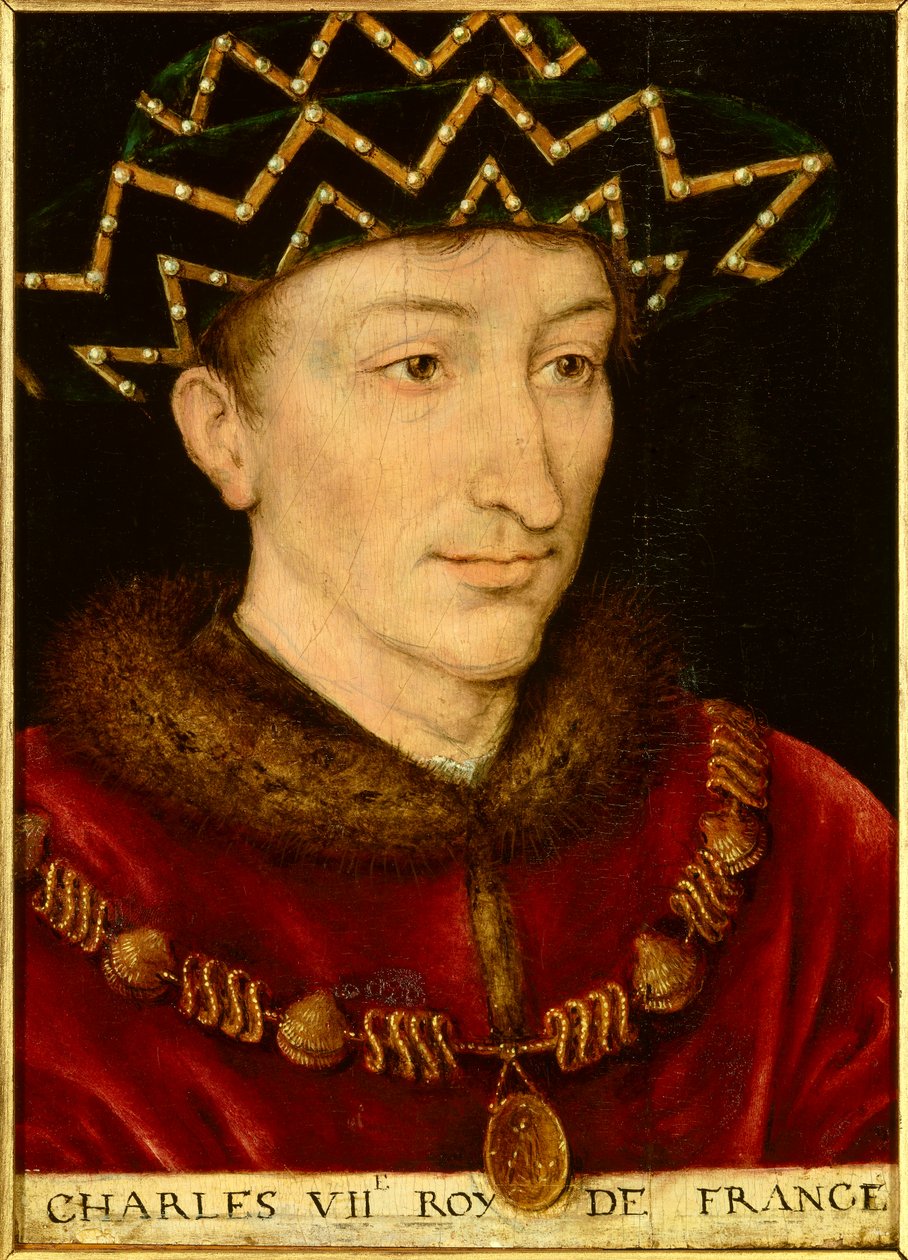 Portrait of Charles VII, King of France by French School