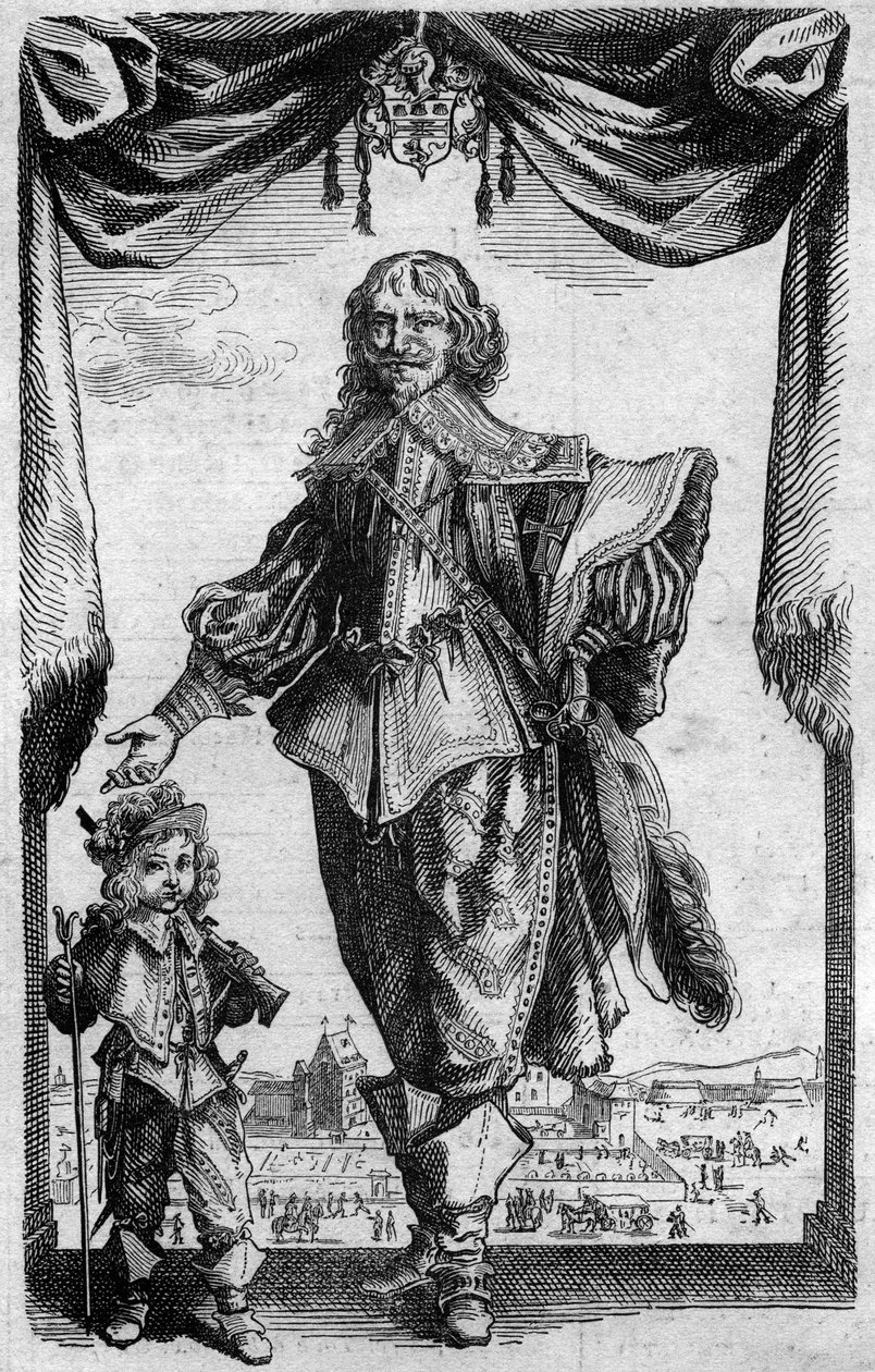 Portrait of Claude Deruet, French painter. Engraving from the Histoire de la Engraving by Georges Duplessis by French School