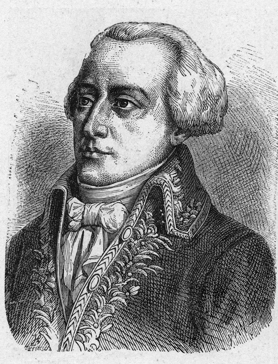 Portrait of Claude Louis Petiet (1749-1806), War Commissioner. Engraving from 1889 by French School