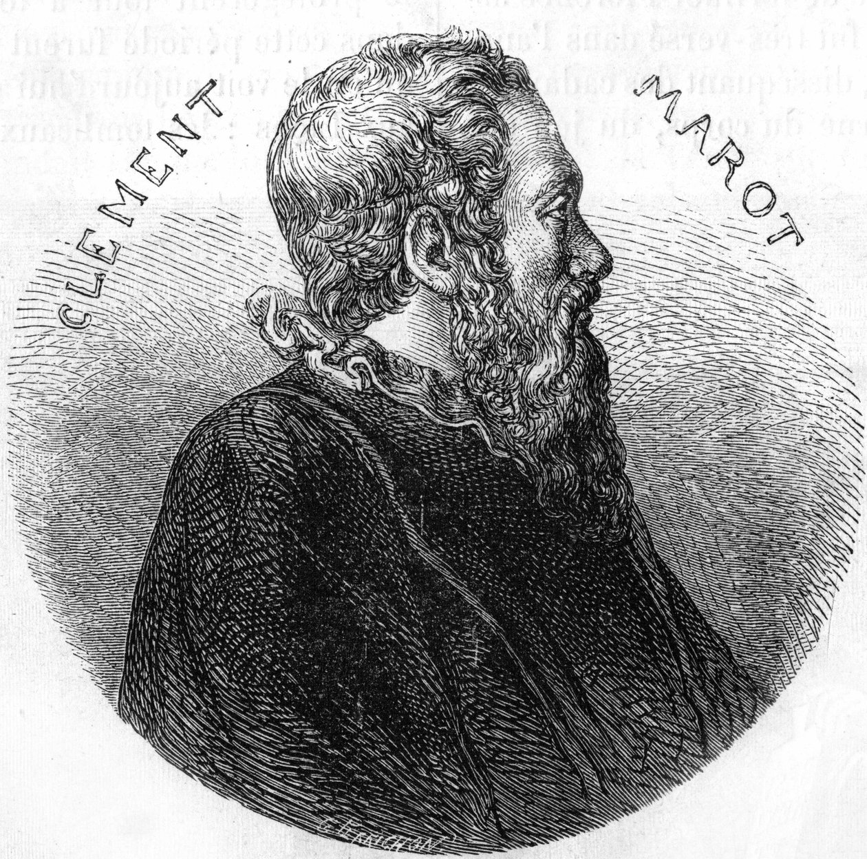 Portrait of Clement des Marets dit Marot, poet. In 