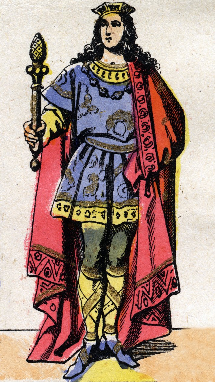 Portrait of Clotaire III, King of the Franks (652-673). by French School