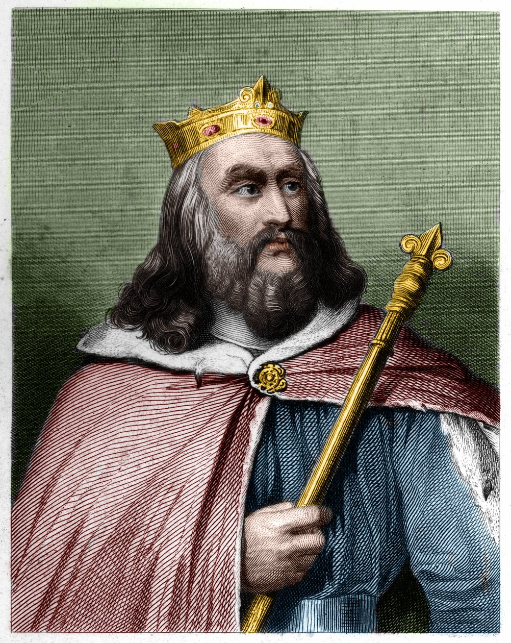 Portrait of Clotaire II, King of Neustria and King of the Francs - in 