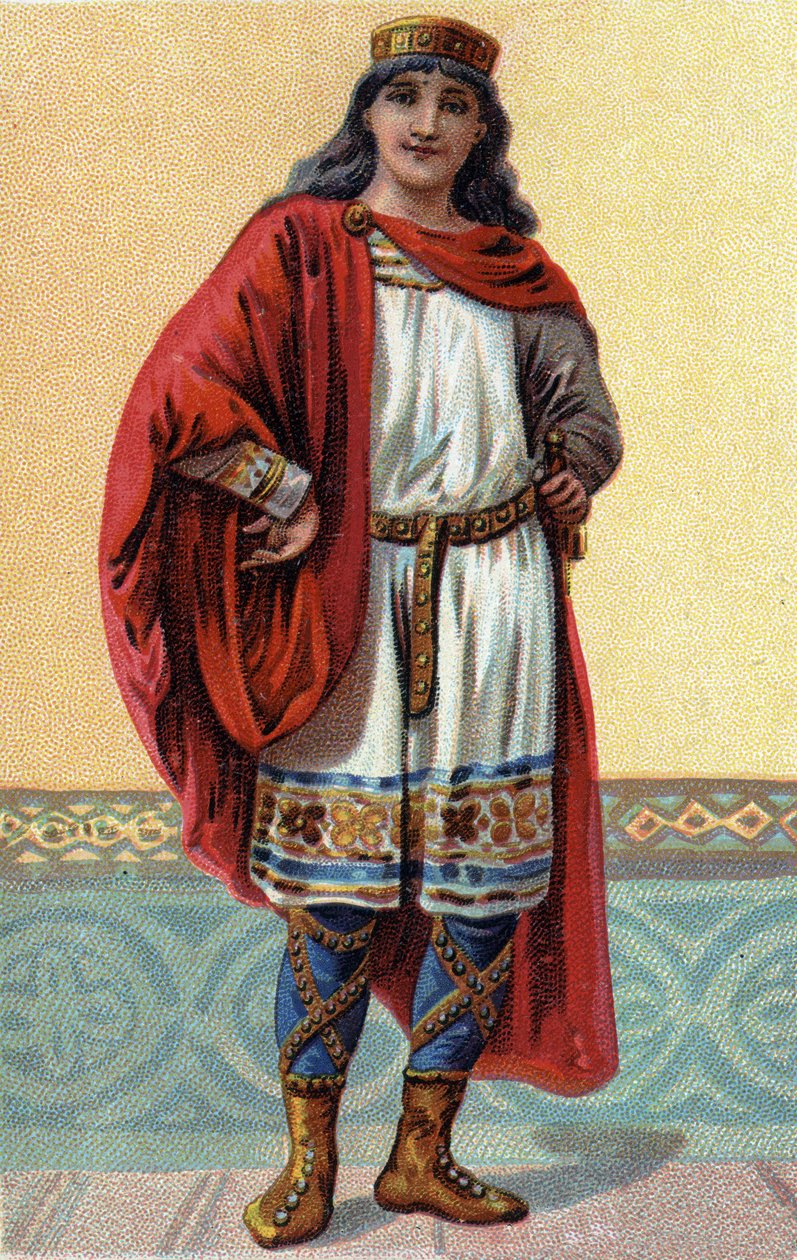 Portrait of Clovis II, King of the Franks (c.633-657) by French School
