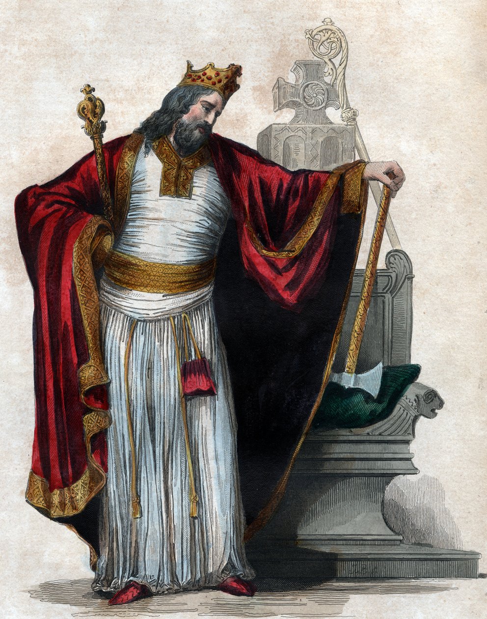 Portrait of Clovis I (466-511), King of the Franks by French School