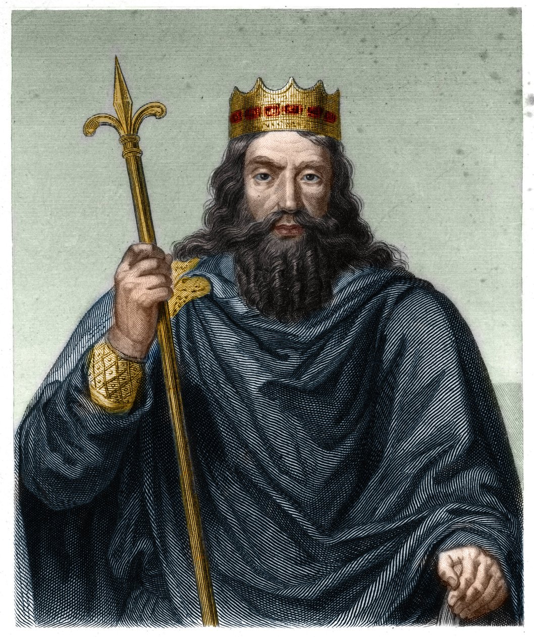 Portrait of Clovis I (c. 466 - 511), King of the Franks - in 