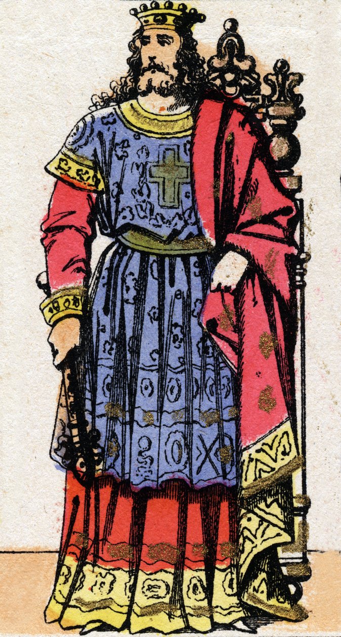 Portrait of Dagobert I, King of Austrasia, King of all Franks, King of ...