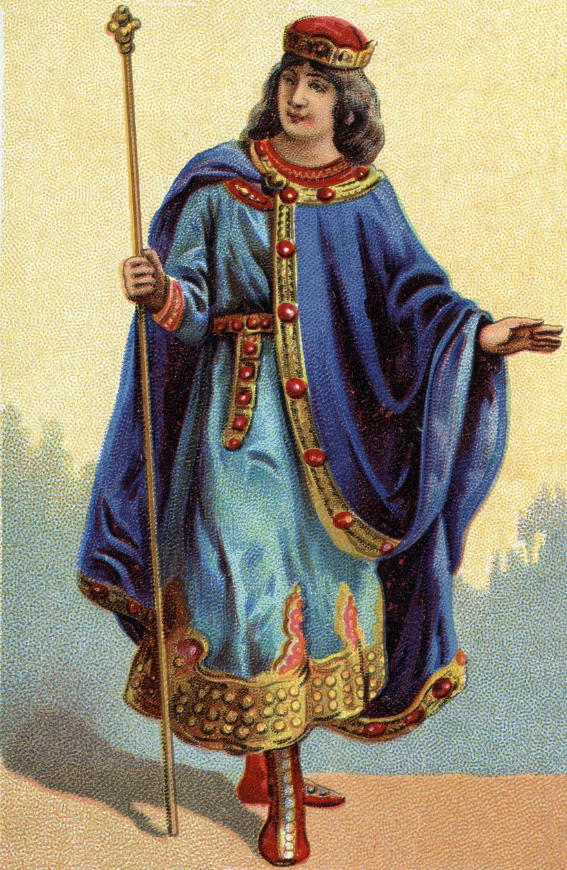 Portrait of Dagobert II, king of the Franks from 711 to 716 by French School