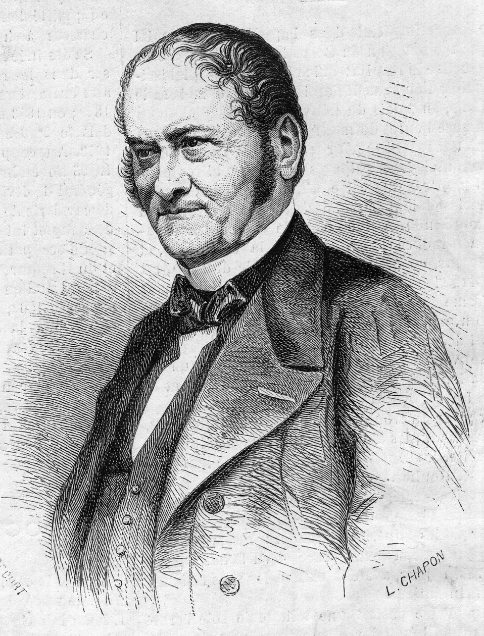 Portrait of Dr. Jules Cabarrus (1801-1870), French physician (engraving in Le Monde Illustré) by French School