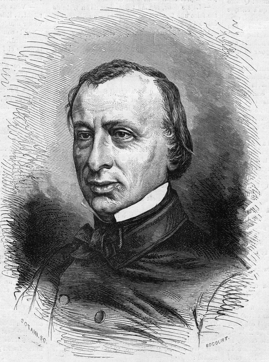 Portrait of Edouard Lefevre de Laboulaye, French lawyer and politician. Engraving in Le Monde Illustré n°689 of June 25 by French School