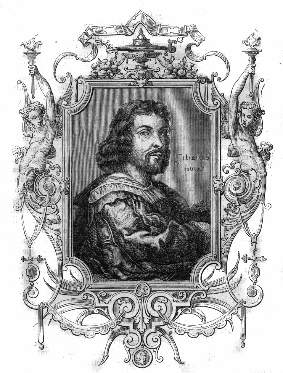 Portrait of Emperor Othon I of Germania, known as the Great (Otton, 912-973). Engraving in 