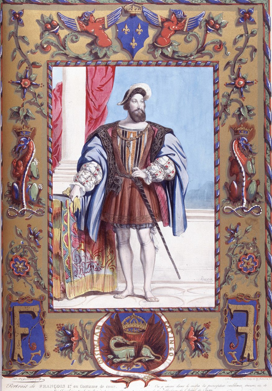 Portrait of Francois 1er in court costume by French School