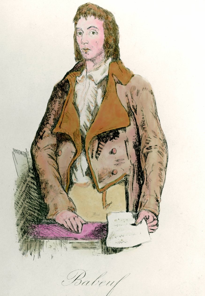 Portrait of Francois Babeuf dit Gracchus, revolutionary. Engraving by French School